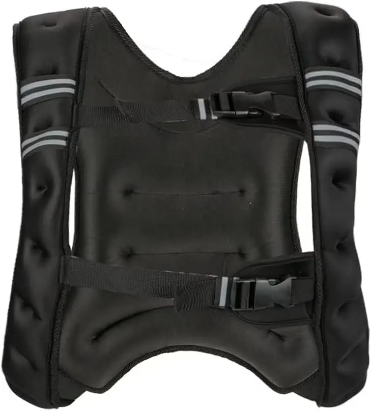 12Lb/16Lb/20Lb/25Lb/30Lb Weight Vest with Reflective Stripe and Mesh Pocket for Home Gym,Workout, Strength Training