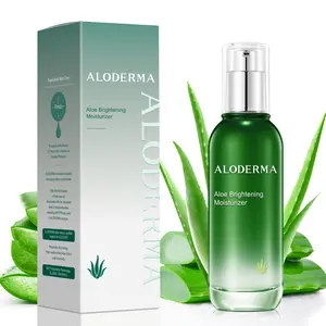 ALODERMA Brightening Face Moisturizer Made with 75% Organic Aloe Vera - Natural Aloe Facial Lotion to Repair, Nourish & Restore Radiance for Tired, Dull Skin, 3.5oz