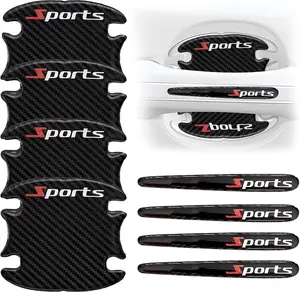 8PCS Car Door Handle Protector, Sports Car Door Cup Scratch Protector Handle Bowl Sticker, Non-Marking Self Adhesive Paint Guard Protective Film for Vehicle Doors Handles