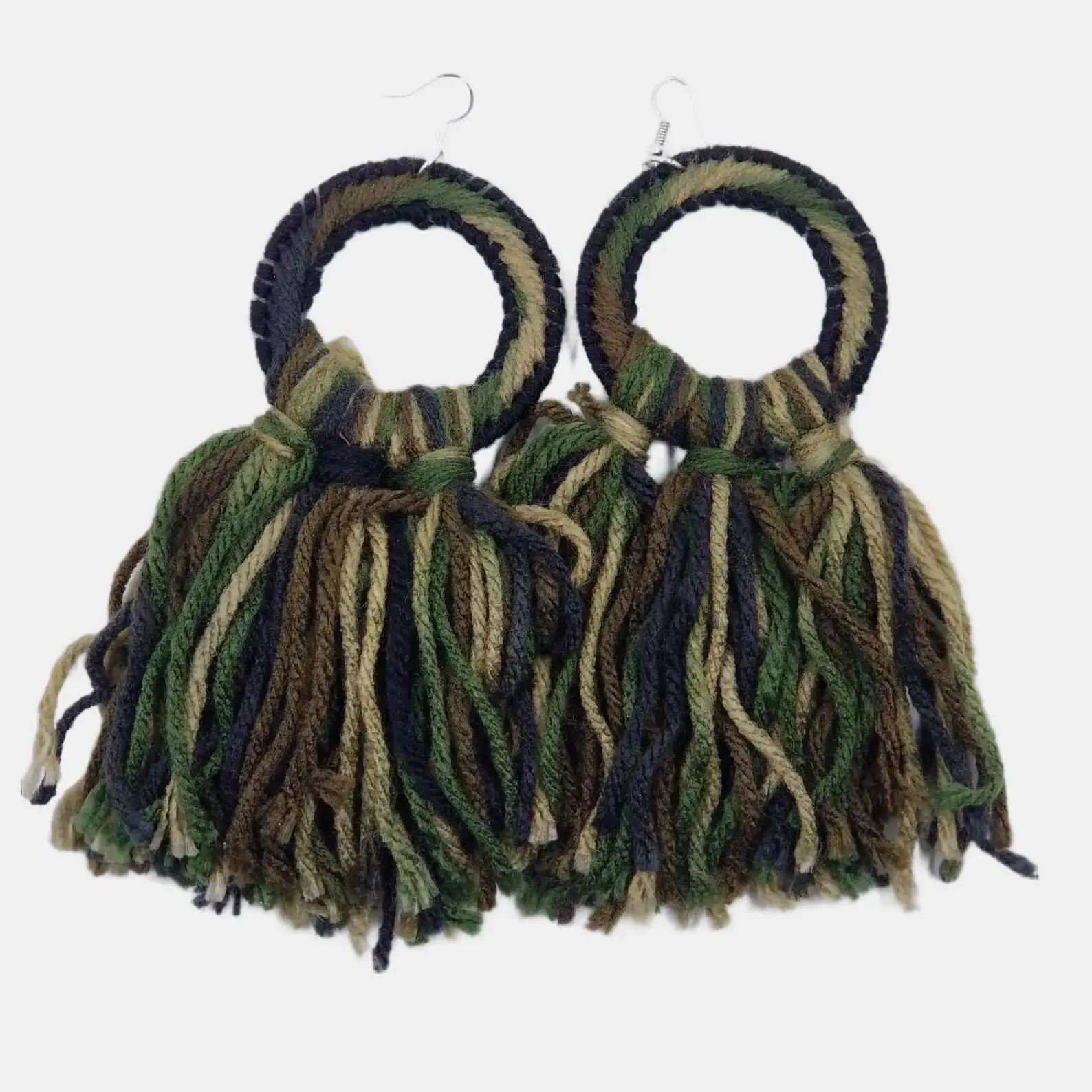 Camoflauge, Fringe Earrings, Camo Fashion , Camo Lover Earrings