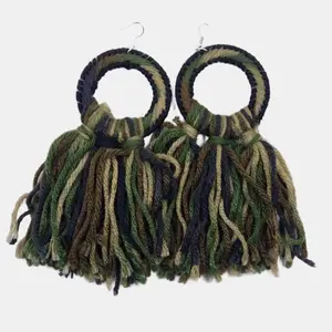 Camoflauge, Fringe Earrings, Camo Fashion , Camo Lover Earrings