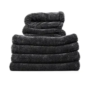 Ultra Absorbent Car Drying Towel - 24” x 36”/16” x 16”,  No Streaks, Scratches, or Water Spots - Large Premium 1300 GSM Microfiber - Double Twist Pile, 1 Quick & Effortless Dry