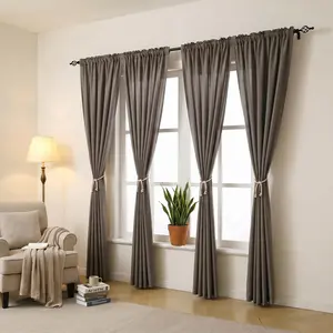 4 Panels Semi Sheer Nylon Curtains 52 x 84 Inch Rod Pocket Lightweight Soft Drapery, Decorative Privacy Window Curtain for Bedroom A018