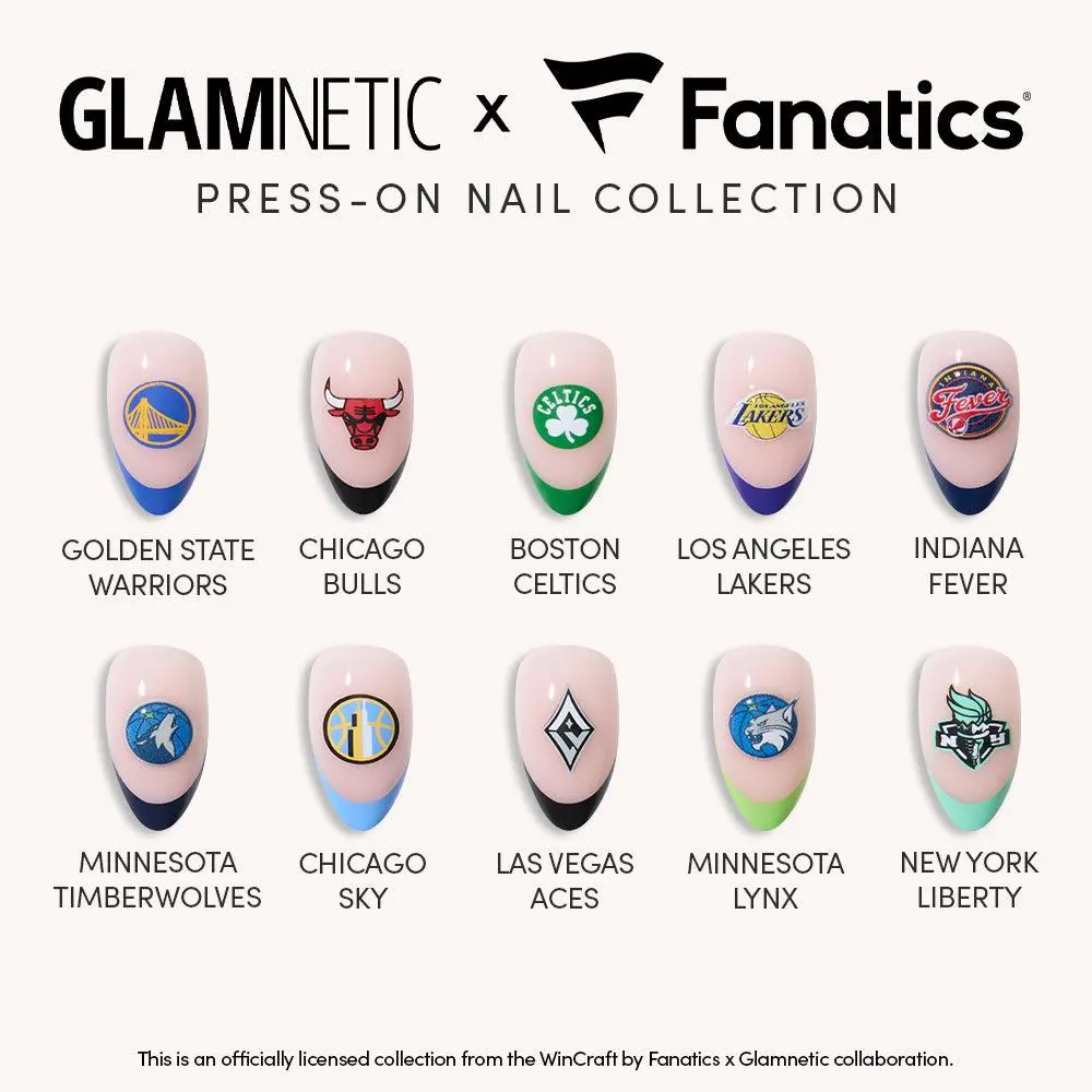 Glamnetic x Fanatics NBA/WNBA Press-On Nail Collection