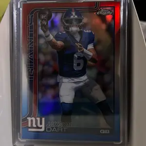 Jaxon Dart rookie card Red White and Blue refractor topps chrome 2025 Raw Sports Single card