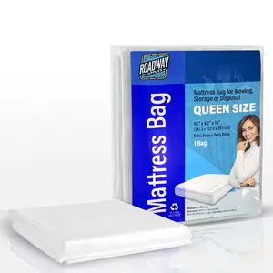 Queen Mattress Bag Cover for Moving, Storage - Heavy Duty, Thick Wrap, Reusable toppers