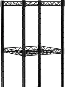 3 Tier Adjustable Height Wire Shelf Display Rack for Laundry