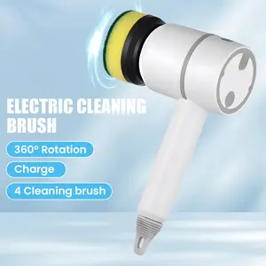 Electric Spin Scrubber-Powerful Electric Scrub Brush – 5 Replaceable Heads for Home Use