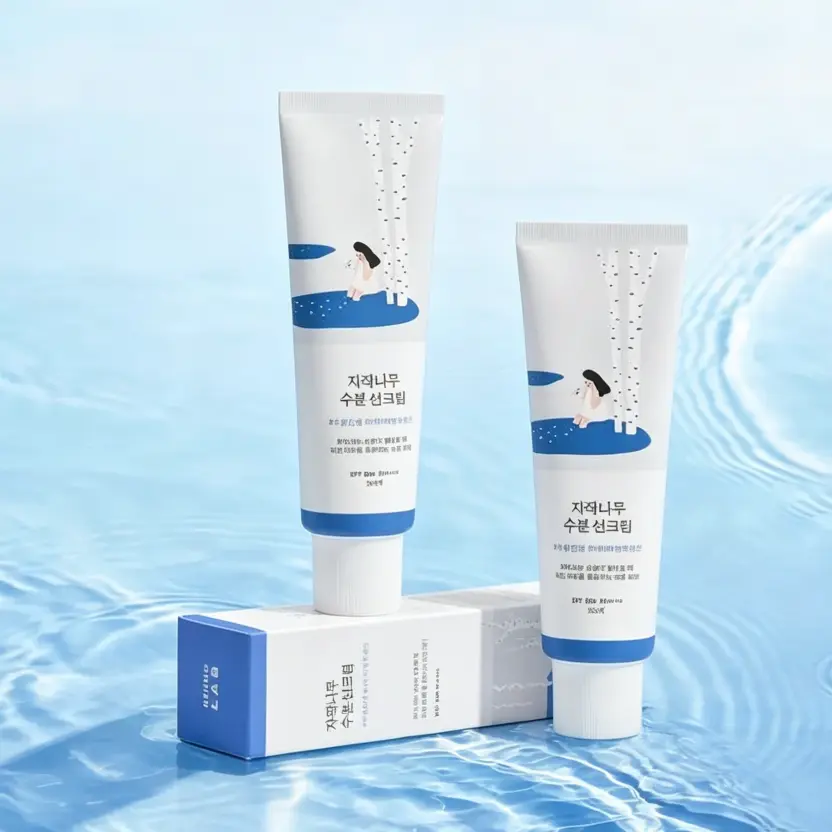 Round Lab Birch Juice Moisturizing Sun Cream 50ml, SPF50+ PA++++ Lightweight Daily Facial Sunscreen, Korean Hydrating UV Defense Lotion with Hyaluronic Acid, Niacinamide & Vitamins, Brightening Oil-Free Sun Cream For All Skin Types