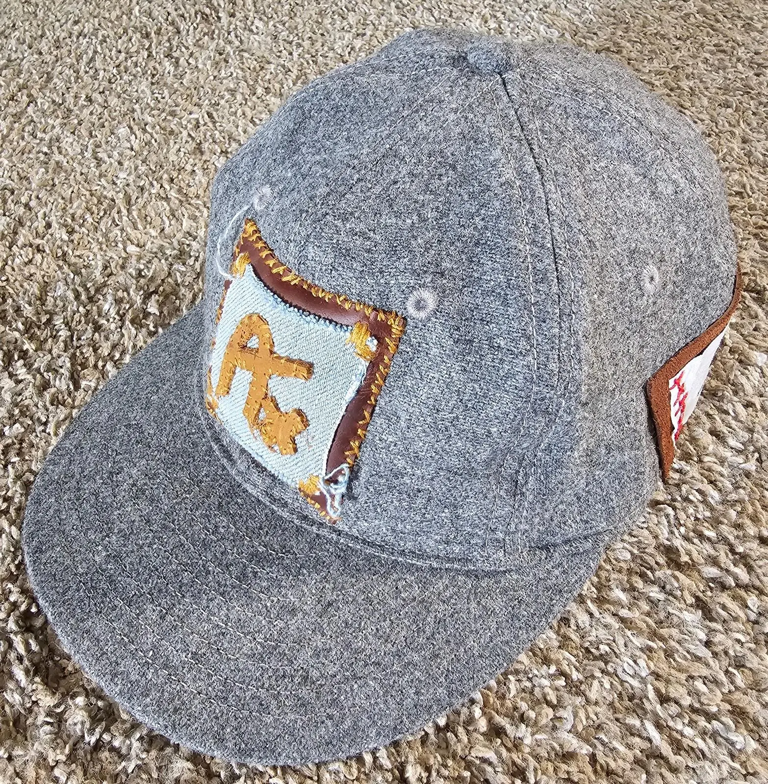 Applesmith AX. Collective Leather Strapback 100% Wool Sandlot hat Streetwear USA