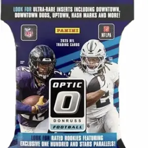Panini Optic Booster Pack - 2025 NFL Trading Cards with Ultra-Rare Inserts & Rated Rookies Featuring Exclusive Parallels