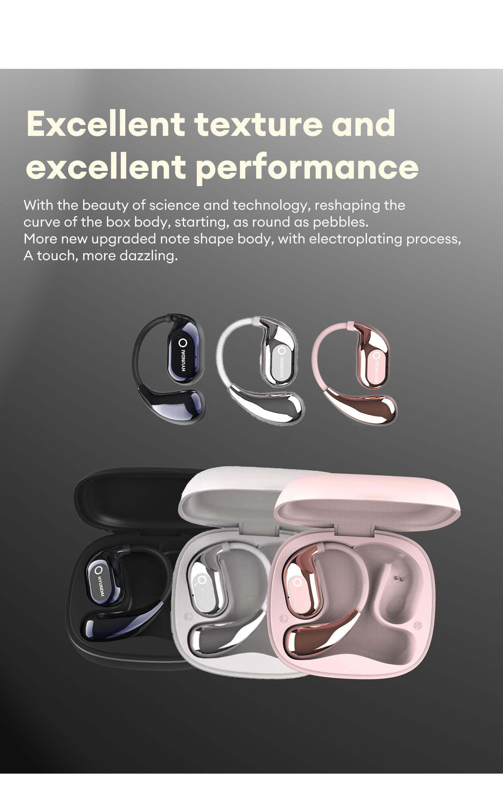 HYUNDAI HY Q18 Pro Electronic Earbuds Bluetooth Headset with 169 Language Translation Full Color Touch Screen for Music & Phone Calls