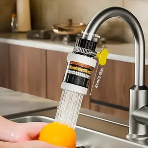 Universal Kitchen Faucet Water Filter, Splash Proof Anti-Splash Tap Purifier with Removable Replaceable Cartridge, Simple Easy Install Sink Tap Extension Adapter,summervibes