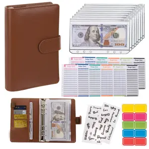 Wallet card caBudget Binder Cash Envelopes for Budgeting Money Organizer for Cash Money Envelopes for Cash Leather A6  Zipper envelopes