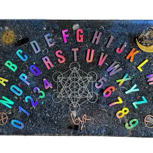 Orgone Spirit Board High Vibrational Divination Healing Tool with Crystals Rose Quartz Amethyst Sacred Geometry Symbols for Communication with Guides Angels and Loved Ones