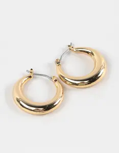 FULL TILT 14K  Womens Gold Dipped Daily Hoop Earrings