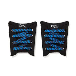 ZEBRA PRINT - BF Blue and Black Shoelace-Kids Shoes Accessories