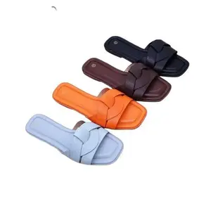 women's Braided Flat Slide Sandals-comfortable open toe summer slippers