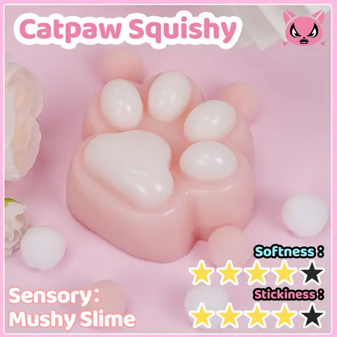 Angerbaby 3-Type Kawaii Squishies Fidget Set - BPA-Free, Latex-Free Unisex Mochi Animal Shape Stress Balls with Cute Paws, Kids' Party Favors, Stress Relief Gifts