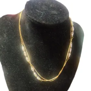 Napier Faux Pearl Gold Toned Chain