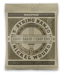 5-String Banjo Strings - Light Gauge - Nickel Wound Non-Coated