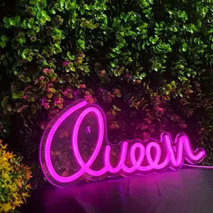 Queen Neon Sign, USB Powered LED Neon Wall Decoration, Creative Gift, Art Decoration, Atmosphere Lighting, Suitable for Living Room Bedroom Decoration, Coffee Shop, Bar, LED Neon Lights, Neon Lamps, Decorative Neon Light