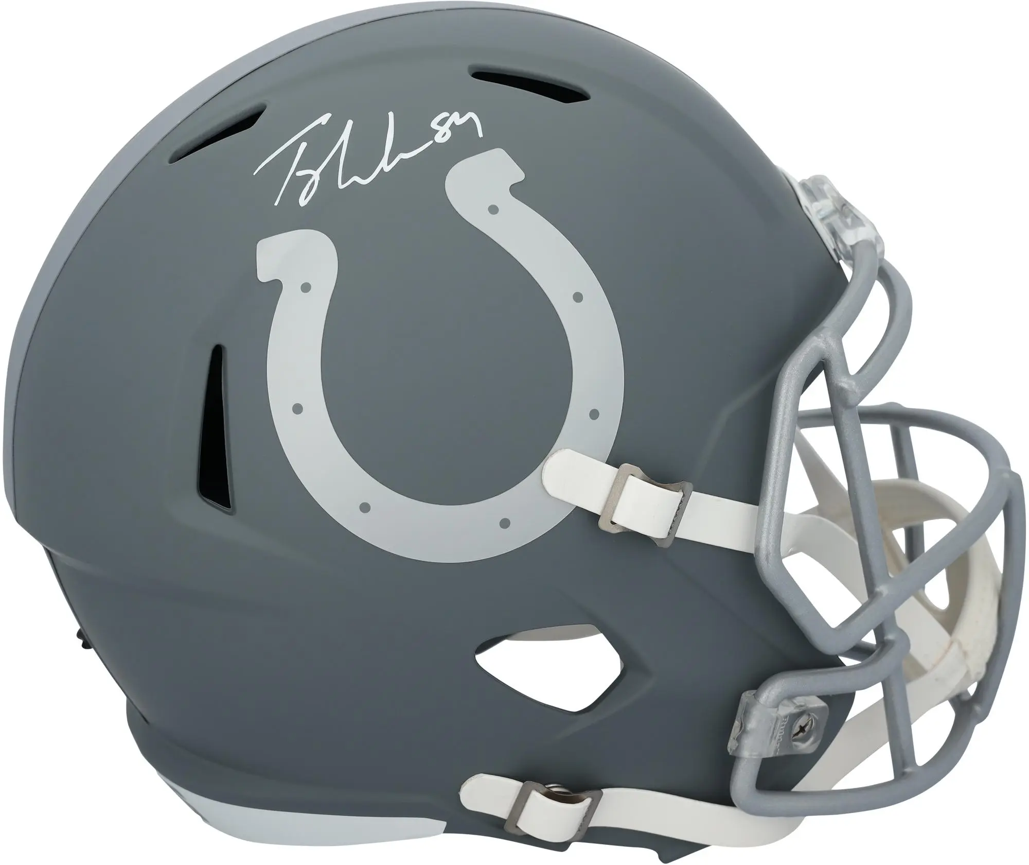 Tyler Warren Indianapolis Colts Autographed Riddell Slate Speed Replica Helmet - Fanatics Authentic Certified