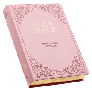 KJV Holy Bible, Giant Print Full-size Faux Leather Red Letter Edition - Thumb Index & Ribbon Marker, King James Version, Pink (KJV Full Size GP Editions)