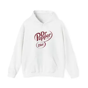 Diet Dr Pepper Logo Hoodie Unisex Heavy Blend™ Hooded Dr Pepper Soda Sweatshirt (Eternal Elevate)