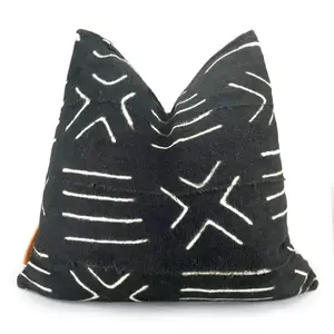Black & White Mudcloth Accent Pillow