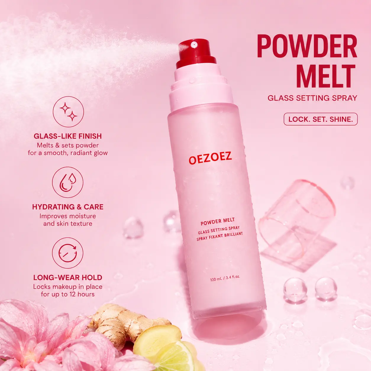 Makeup Setting Spray - Waterproof Long-Lasting Formulawith Matte Finish, Lightweight & Non-Greasy Makeup Hold
