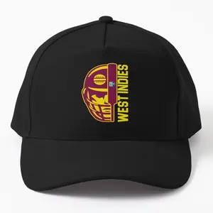 Cricket West Indies Fan Helmet Ball And Bat Design Twill Cap Hat - Show Your Support for West Indies Cricket with This Stylish and Sporty Hat