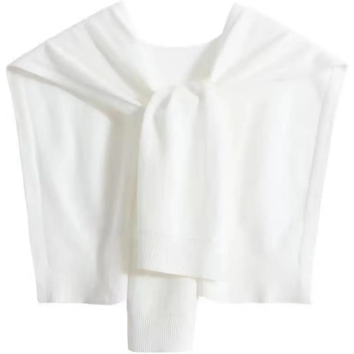 Knitted Sweater Shawl for Women, Solid Bolero Wrap with Sleeves - Lightweight All-Season Casual Cape, An Unforgettable Gift for Women, Knitted Shawl, Fashion Wrap, All Seasons, Arm Sleeve Length 24.4 Inches