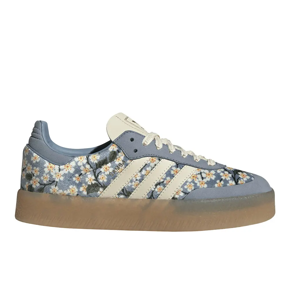 adidas Womens Sambae X Liberty London Sneakers Shoes Casual - Blue, Off White