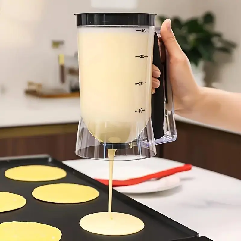 Handheld batter separator measuring cup, suitable for baking and projects, perfect for Valentine's Day and Thanksgiving, baking tool, Baking gadget, holiday baking, portable separator, compact design, food grade plastic, batter shovel