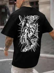 mystic hands all seeing eye graphic tshirt, dark occult tattoo style oversized tee, men's gothic surreal art streetwear casual cotton top, dark aesthetic daily wear gift shirt