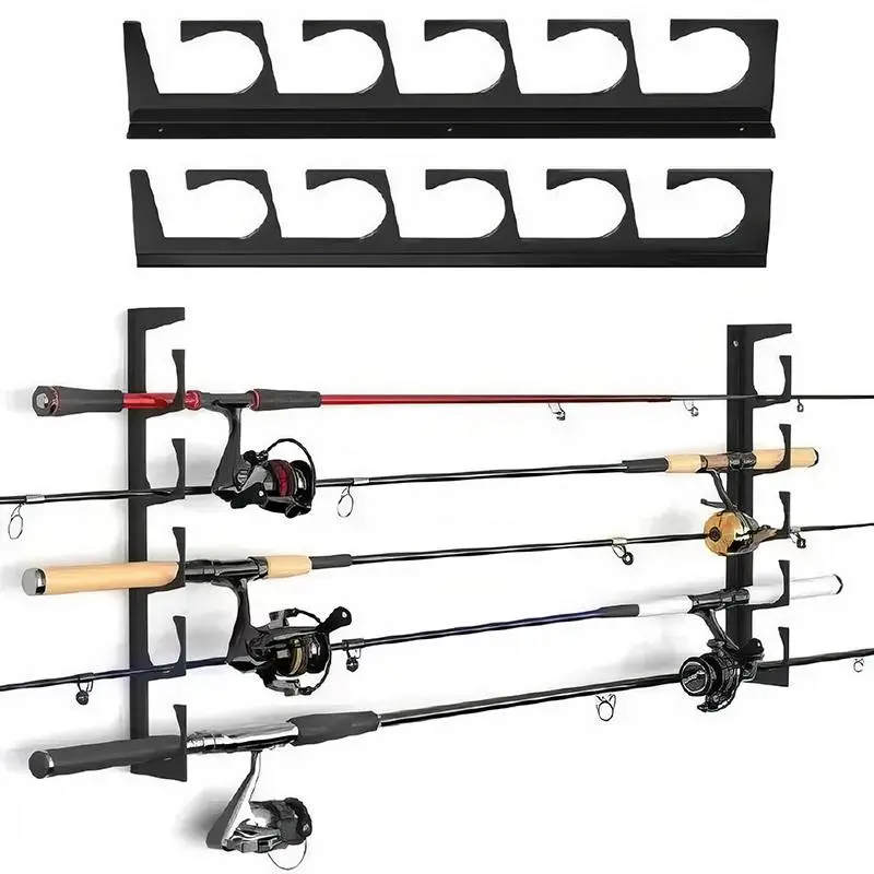fish on rod holder Dev Fishing 18 Pole Stationary Fish Rod Holder