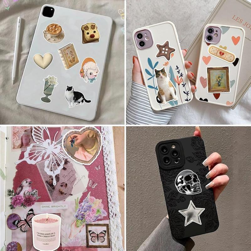 240 Pcs Vintage Aesthetic Stickers for Scrapbooks,Cute Vinyl Stickers for Water Bottles Skateboard Notebooks Phone Kindle,dealsforyoudays