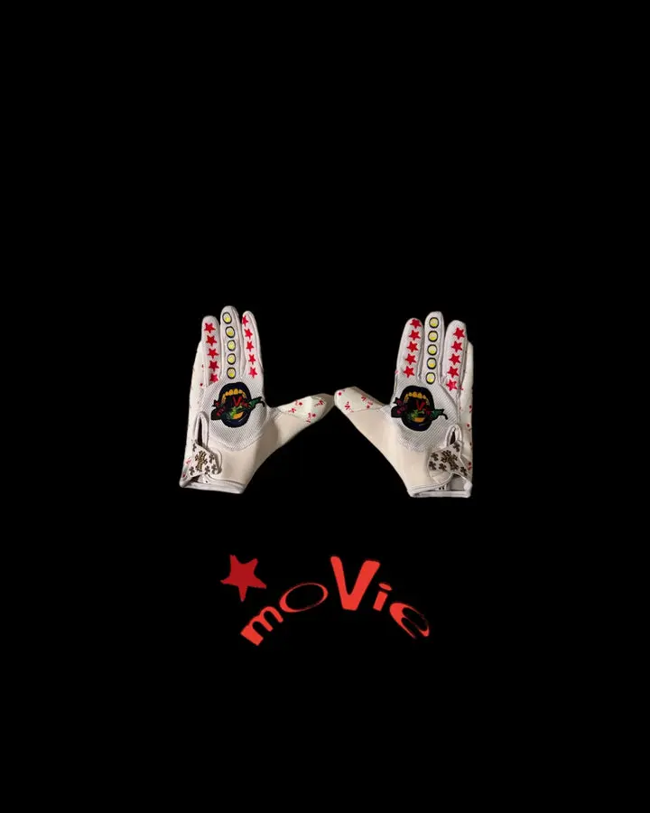 CHAOS CHROME 1.0s Football Gloves White
