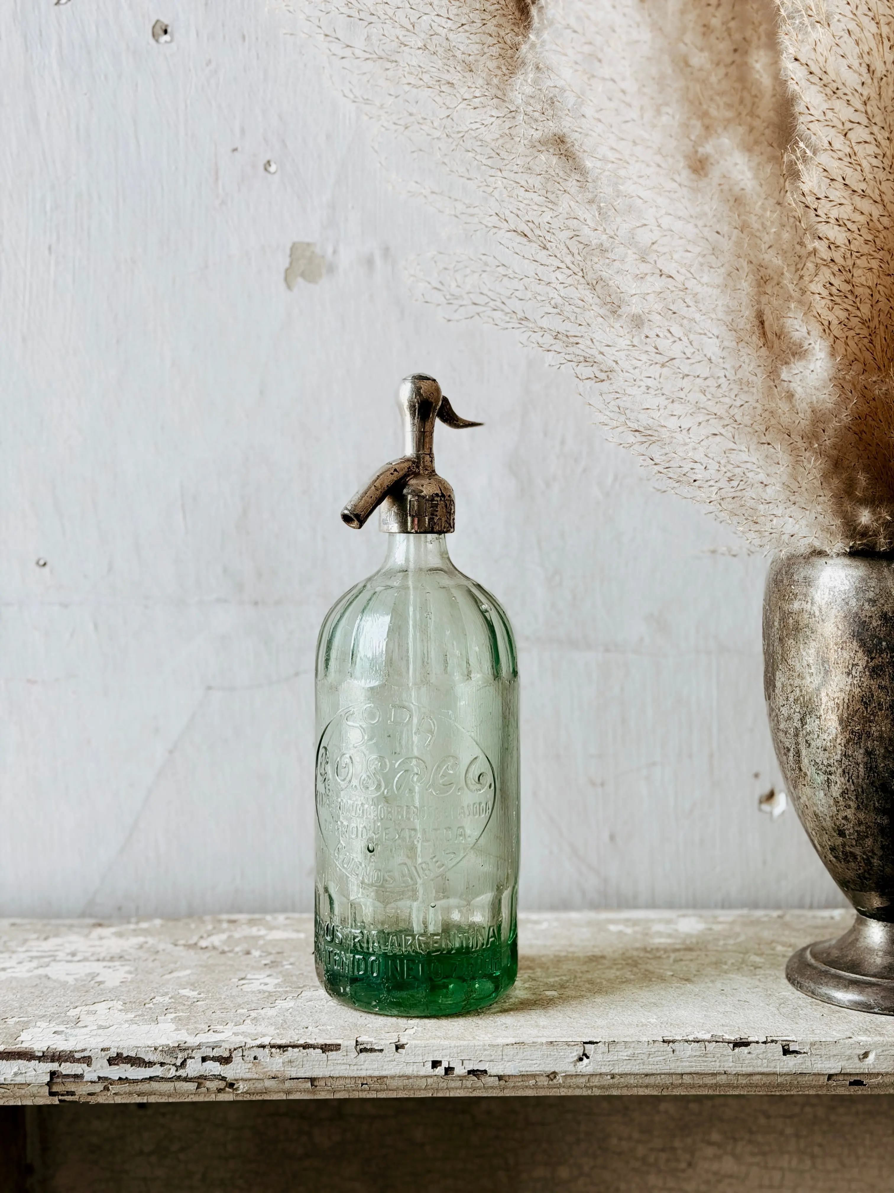 Patina Vie Vintage Seaglass Seltzer Bottle