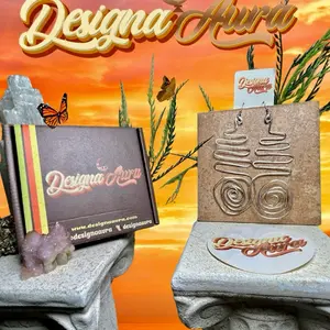 Designa Aura Frequency Earrings - Unique Intentional Design with Swirl for Upward Growth & Ascension Stylish Accessory