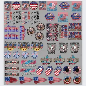 AMERICAN LOVE Trucker Hat size DTF Transfers Gang Sheet 22Wx 24L DIY Direct to Film T shirt transfers or hat transfers