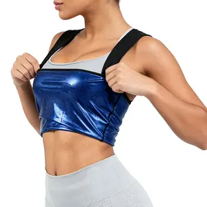 Women's Heat Trapping Sauna Sweat Vest Tank Top for Gym Workouts, Yoga, Fitness, Exercise, Women Sauna Suit, Women Sportswear, Sleeveless Gym Tops