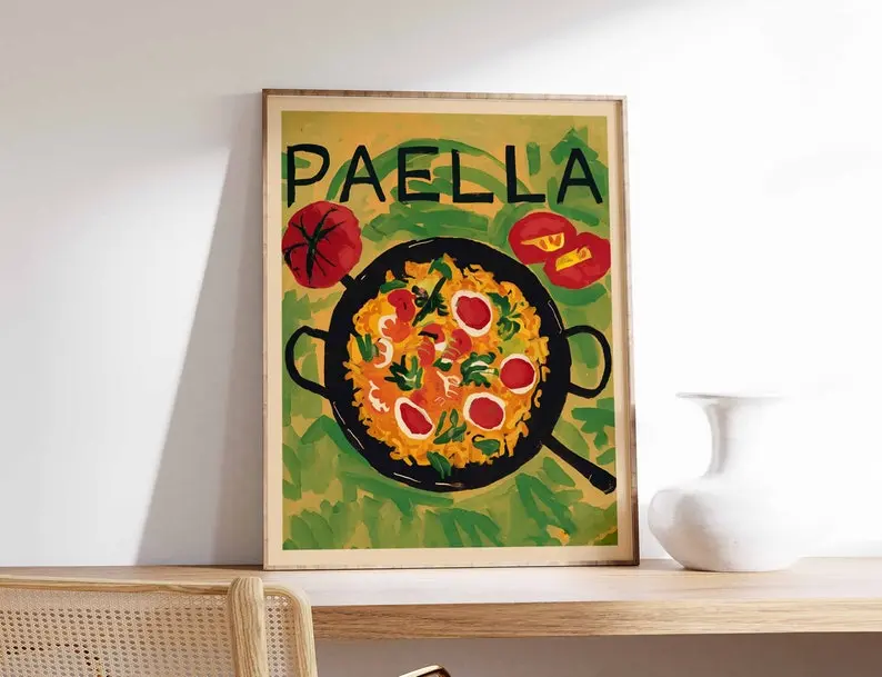 Tacos Poster, Mexican Food Art, Mexican Decor, Kitchen Decor, Kitchen Poster, Food Art, Restaurant Decor, Cafe Decor, Food Gift