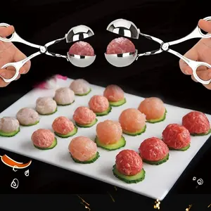 1pc Stainless Steel Meatball Maker Meatball Clip DIY Fish Ball Mold Food Clip Kitchen Creation Italian Pill Maker Kitchen Utensils Accessories