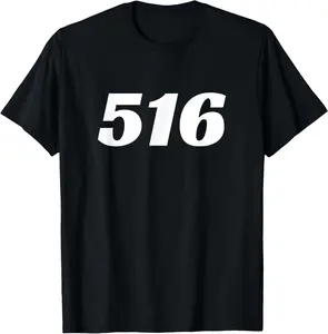 100%cotton Area Code 516 for Long Island New York Nassau County 516 T-Shirt