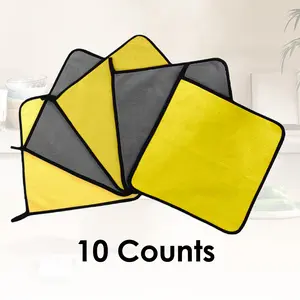 10 Counts Thick Cleaning Cloth,Towels for Cars,Rags for Kitchen,Lint Free Microfiber,Polishing Waxing Dry for Cars Absorbent Towel,Rags for House