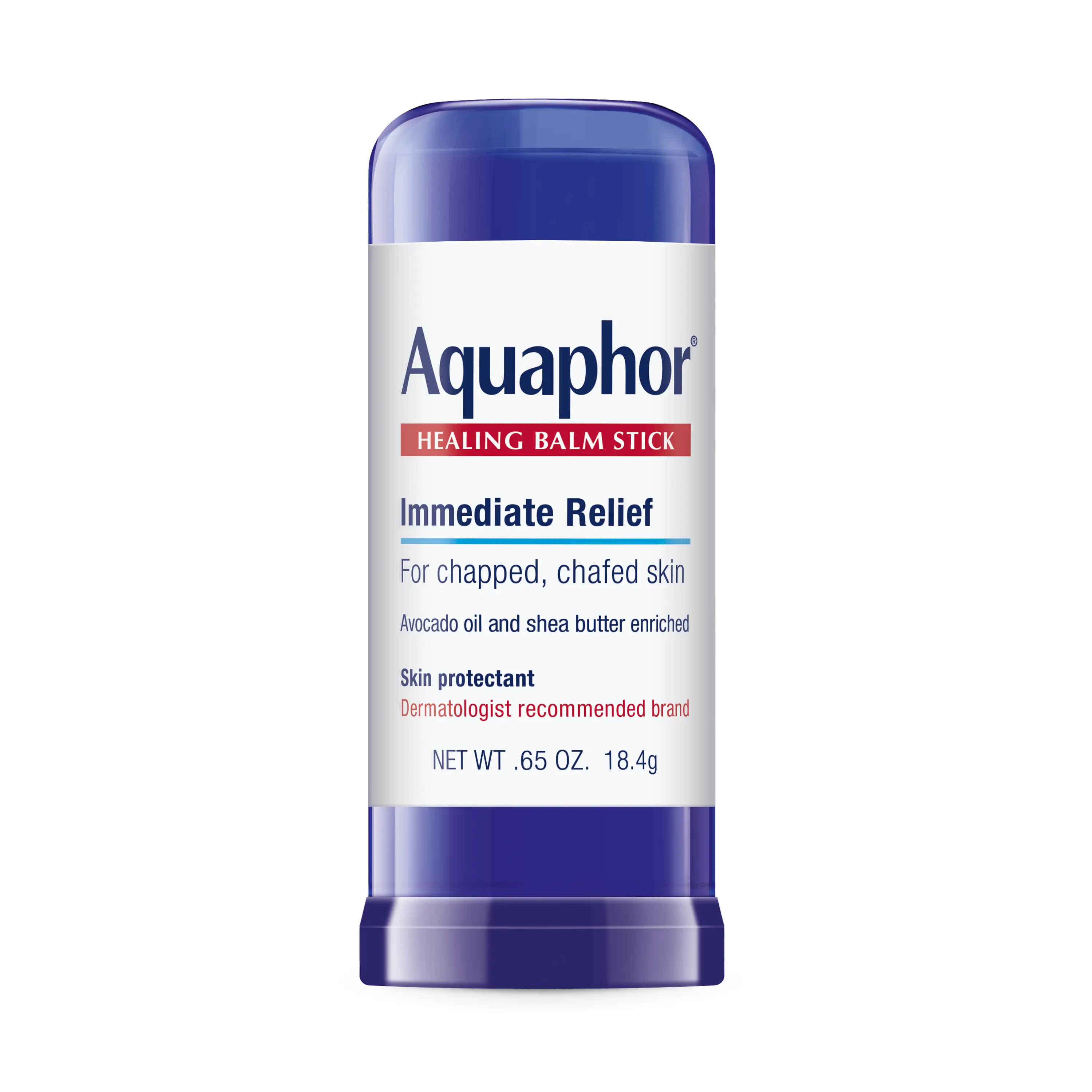 Aquaphor Healing Balm Stick, 0.65 oz Fragrance-Free Body Care Moisturizer with Avocado Oil & Shea Butter - Hypoallergenic, Daily Hydrating, Long-Lasting Moisturizing for Chapped & Dry Skin
