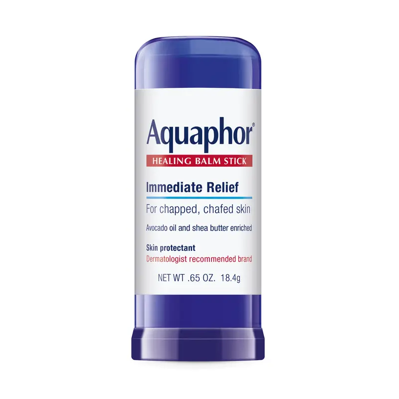 Aquaphor Healing Balm Stick - 0.65 fl oz Fragrance-Free Body Care Moisturizer with Avocado Oil, Shea Butter & Anti-Oxidants, Hypoallergenic Long-Lasting Balm for Chapped Skin, Daily Long Lasting Moisturizing Lock-In