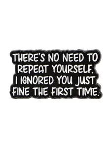 Creative English Slogan Brooch Pin, Funny Quote Badge, Unisex Fashion Accessory, Casual Style, All Seasons Wear, Personalized